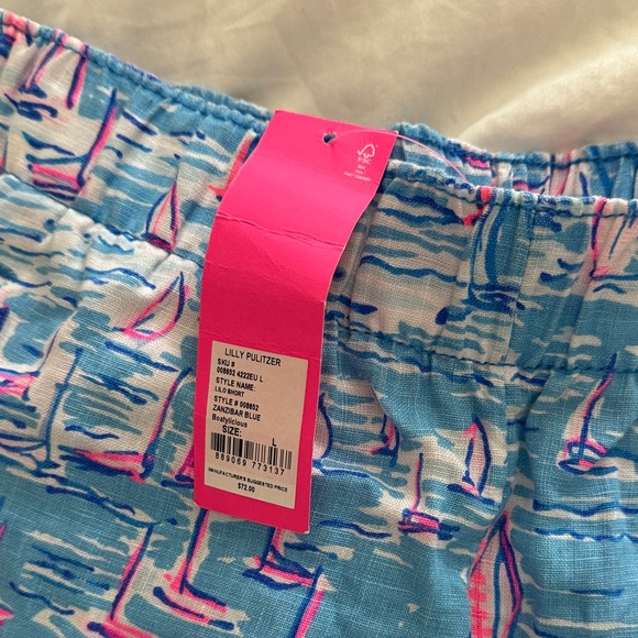Lilly Pulitzer Lilo Linen Shorts in Boatylicious - Picture 3 of 5